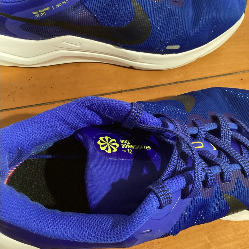 Nike Downshifter 12 Mens Running Shoe Blue Yellow DD9293-400 Size 9 - Picture 13 of 14